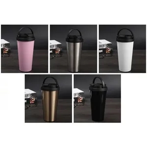 17 Oz. Custom Printed Travel Coffee Tumblers With Handle