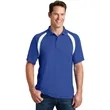 Sport-Tek Dry Zone Colorblock Raglan Polo. | https://www.bestnamebadges.com