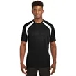Sport-Tek Dry Zone Colorblock Crew. | https://www.bestnamebadges.com