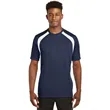 Sport-Tek Dry Zone Colorblock Crew. | https://www.bestnamebadges.com