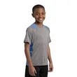 Sport-Tek Youth Heather Colorblock Contender Tee. | https://www.bestnamebadges.com