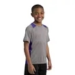 Sport-Tek Youth Heather Colorblock Contender Tee. | https://www.bestnamebadges.com