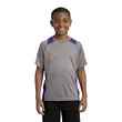 Sport-Tek Youth Heather Colorblock Contender Tee. | https://www.bestnamebadges.com