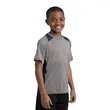 Sport-Tek Youth Heather Colorblock Contender Tee. | https://www.bestnamebadges.com