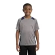 Sport-Tek Youth Heather Colorblock Contender Tee. | https://www.bestnamebadges.com