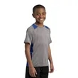 Sport-Tek Youth Heather Colorblock Contender Tee. | https://www.bestnamebadges.com