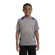 Sport-Tek Youth Heather Colorblock Contender Tee. | https://www.bestnamebadges.com