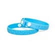 Embossed Silicone Adjustable Wristbands | https://www.bestnamebadges.com