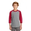 Sport-Tek Youth Colorblock Raglan Jersey. | https://www.bestnamebadges.com