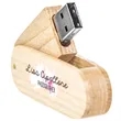 Custom Wood Swivel USB Flash Drives | https://www.bestnamebadges.com