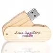 Custom Wood Swivel USB Flash Drives | https://www.bestnamebadges.com