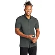 Mercer+Mettle Stretch Pique Full-Button Polo | https://www.bestnamebadges.com
