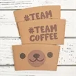 Custom Traditional Natural Kraft Cup Sleeves | https://www.bestnamebadges.com