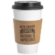Custom Traditional Natural Kraft Cup Sleeves | https://www.bestnamebadges.com