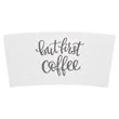 Custom Premium Embossed White Cup Sleeves | https://www.bestnamebadges.com