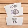 Custom Premium Embossed White Cup Sleeves | https://www.bestnamebadges.com