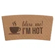 Custom Premium Embossed Natural Kraft Cup Sleeves | https://www.bestnamebadges.com