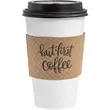 Custom Premium Embossed Natural Kraft Cup Sleeves | https://www.bestnamebadges.com