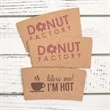 Custom Premium Embossed Natural Kraft Cup Sleeves | https://www.bestnamebadges.com