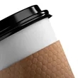 Custom Premium Embossed Natural Kraft Cup Sleeves | https://www.bestnamebadges.com