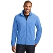 Port Authority Heather Microfleece Full-Zip Jacket. | https://www.bestnamebadges.com