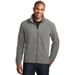 Port Authority Heather Microfleece Full-Zip Jacket. | https://www.bestnamebadges.com