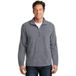 Port Authority Heather Microfleece 1/2-Zip Pullover. | https://www.bestnamebadges.com