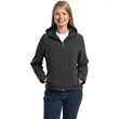 Port Authority Women's Textured Hooded Soft Shell Jacket. | https://www.bestnamebadges.com