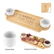 Bamboo Serving Tray With Porcelain Bowls | https://www.bestnamebadges.com