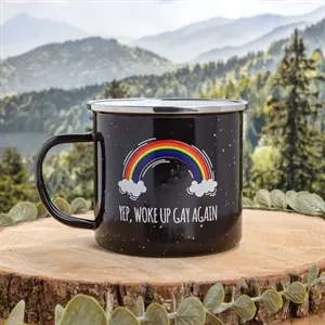16 Oz Custom Campfire Metal Mug