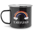 16 Oz Custom Campfire Metal Mug | https://www.bestnamebadges.com