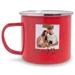 16 Oz Custom Campfire Metal Mug | https://www.bestnamebadges.com