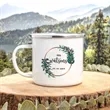 16 Oz Custom Campfire Metal Mug | https://www.bestnamebadges.com