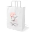 10 X 13 Inch Custom Paper Shopping Bag With Handles | https://www.bestnamebadges.com