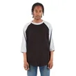 Shaka Wear Adult Three-Quarter Sleeve Raglan T-Shirt | https://www.bestnamebadges.com