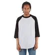 Shaka Wear Adult Three-Quarter Sleeve Raglan T-Shirt | https://www.bestnamebadges.com