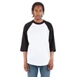 Shaka Wear Adult Three-Quarter Sleeve Raglan T-Shirt | https://www.bestnamebadges.com