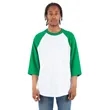 Shaka Wear Adult Three-Quarter Sleeve Raglan T-Shirt | https://www.bestnamebadges.com