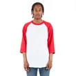Shaka Wear Adult Three-Quarter Sleeve Raglan T-Shirt | https://www.bestnamebadges.com