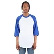 Shaka Wear Adult Three-Quarter Sleeve Raglan T-Shirt | https://www.bestnamebadges.com