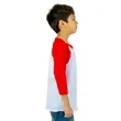 Shaka Wear Youth Three-Quarter Sleeve Raglan | https://www.bestnamebadges.com