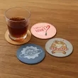 Custom Leather Coasters | https://www.bestnamebadges.com