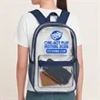 Pocket Clear Plastic Backpacks | https://www.bestnamebadges.com