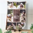 Custom Plush Fleece Photo Blanket | https://www.bestnamebadges.com