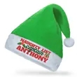 Holiday Christmas Santa Hat | https://www.bestnamebadges.com