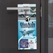 10.5" X 4.25" Door Hanger With Slits For Business Card | https://www.bestnamebadges.com