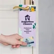 10.5" X 4.25" Door Hanger With Slits For Business Card | https://www.bestnamebadges.com