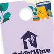 10.5" X 4.25" Door Hanger With Slits For Business Card | https://www.bestnamebadges.com