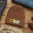 Custom Cable Knit Beanies | https://www.bestnamebadges.com