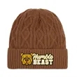 Custom Cable Knit Beanies | https://www.bestnamebadges.com